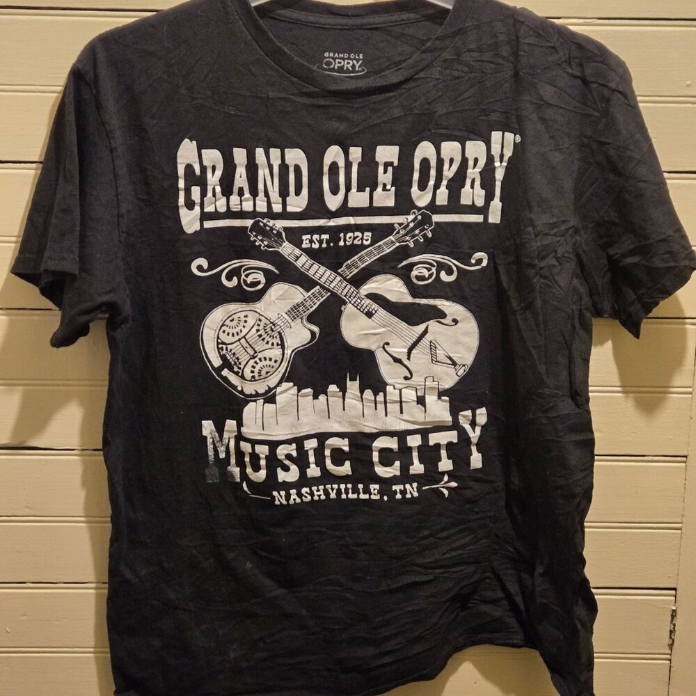 Grand Ole Opry T-Shirt Mens L Black Short Sleeve Music City Nashville Tee
